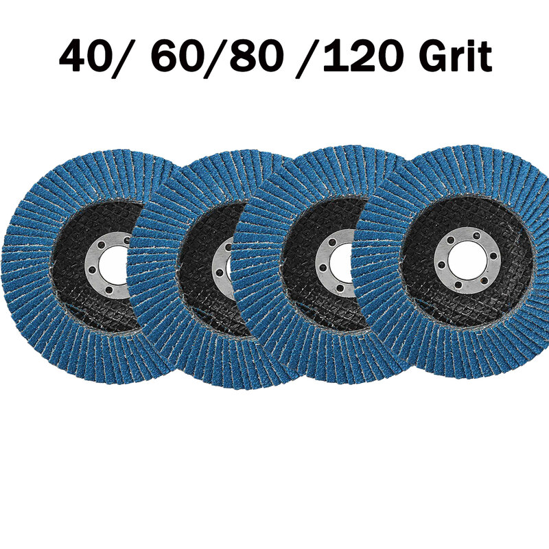 1pcs 100mm Flat Flap Discs Sanding Discs 40/ 60/80 /120 Grit Grinding Wheels Blades Wood Cutting For Angle Grinder Abrasive Tool