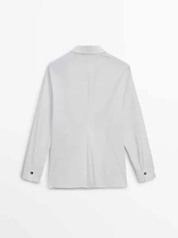 Blusa de algodón con nudo cruzado para mujer, blusa informal con cuello en V, camisa Vintage de manga larga con botones, Tops elegantes