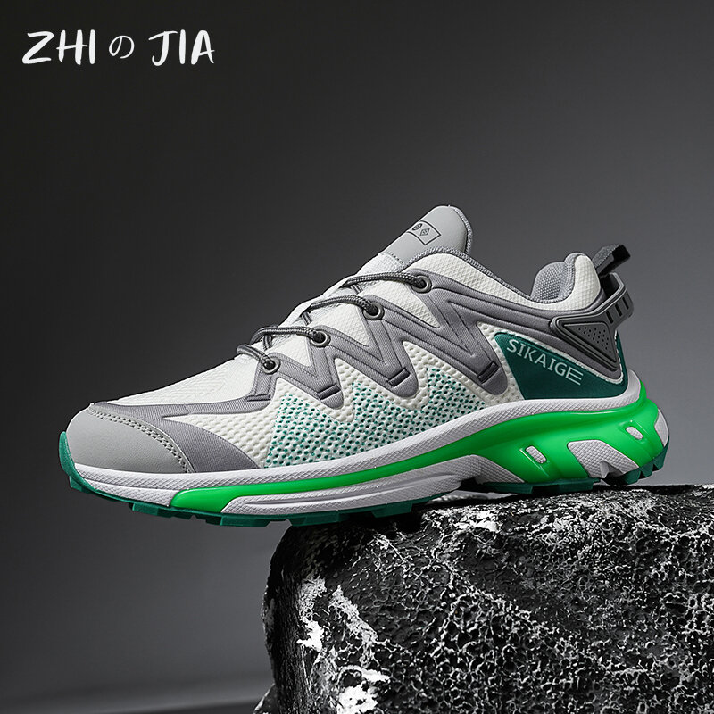 New Outdoor Off Road Mountaineering Shoes Men's Anti slip Wear Resistant Running Footwear Fashion and Casual Matching Sneaker