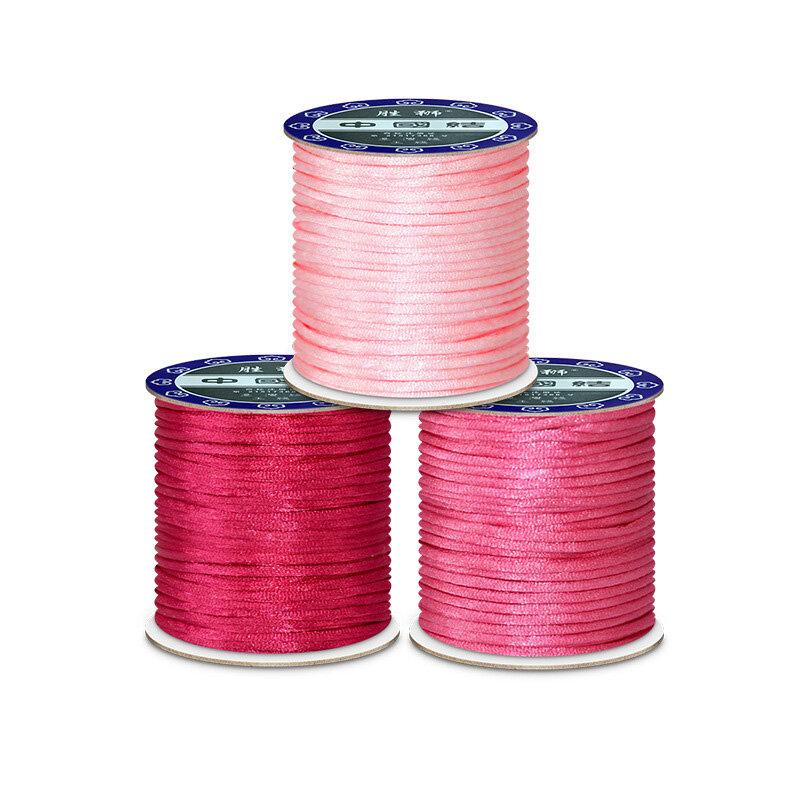 Hilo de cuerda de nailon satinado para fabricación de joyas, cordón de nudo chino para pulsera trenzada DIY, 1,5/2/2, 5mm