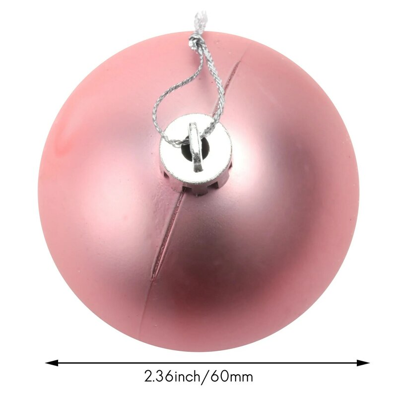 9 Stück Weihnachts ball Ornamente Weihnachts baums chmuck hängende Kugeln für Zuhause Neujahr Party Dekor-2,36 Zoll rosa