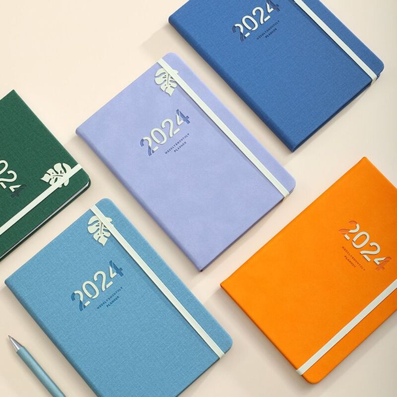 To Do List Agenda bahasa Inggris 2024 buku catatan A5 Time Organizer catatan 365 hari buku catatan Agenda jurnal perencana