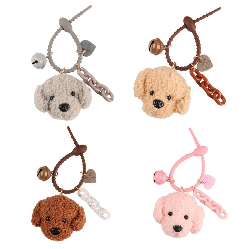 Mini Dog  Keychain Pendant Lovely Dog Plush Toy Gift Car Key Ring Holder bag Phone Decorations Accessories