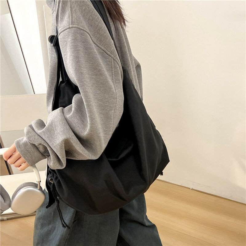Женская сумка-мессенджер, винтажная Холщовая Сумка-тоут через плечо для подростков, Повседневная сумка, сумки через плечо
