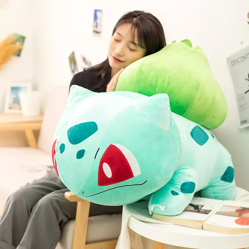 كبيرة الحجم Bulbasaur دمية محشوة لطيف قزم بوكيمون أفخم Kawaii بيكاتشو دمية وسادة هدايا للأطفال عيد الميلاد الطفل هدية