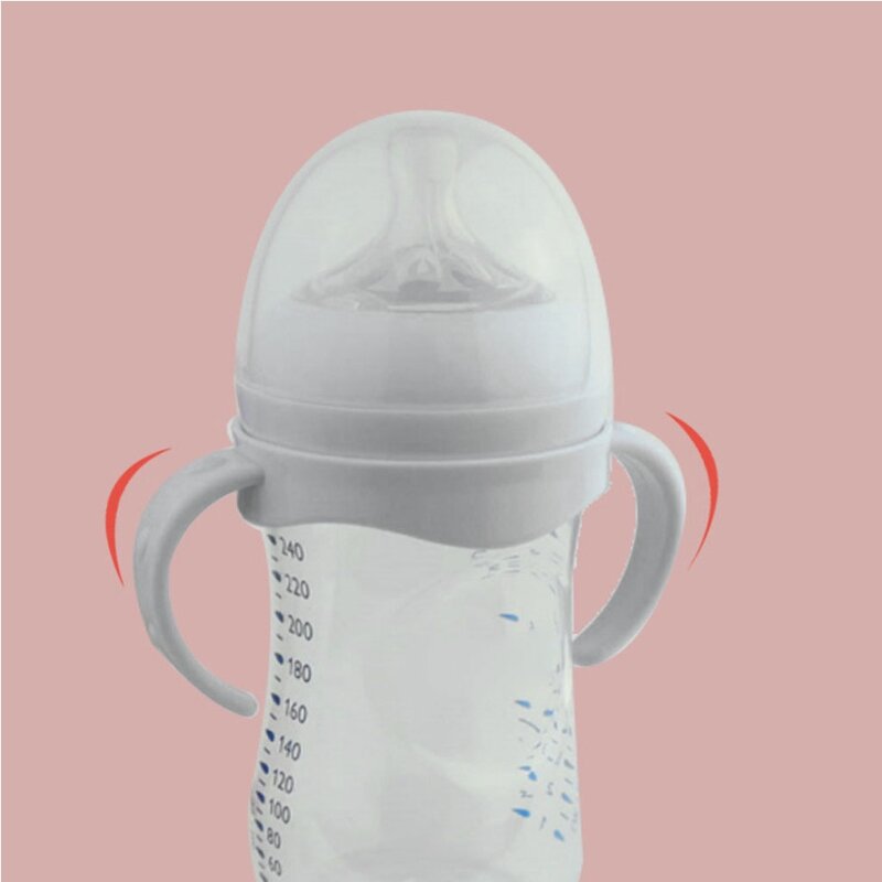 Alças para garrafa plástico para bebê, alça natural para garrafa bebê, pescoço largo, fácil transportar, alça leve para