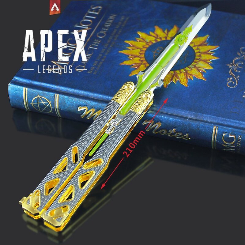 Apex Legends-mini cuchillo de mariposa de aleación de octano, espada Katana, réplica táctica militar, juguete para niños, regalo para niños