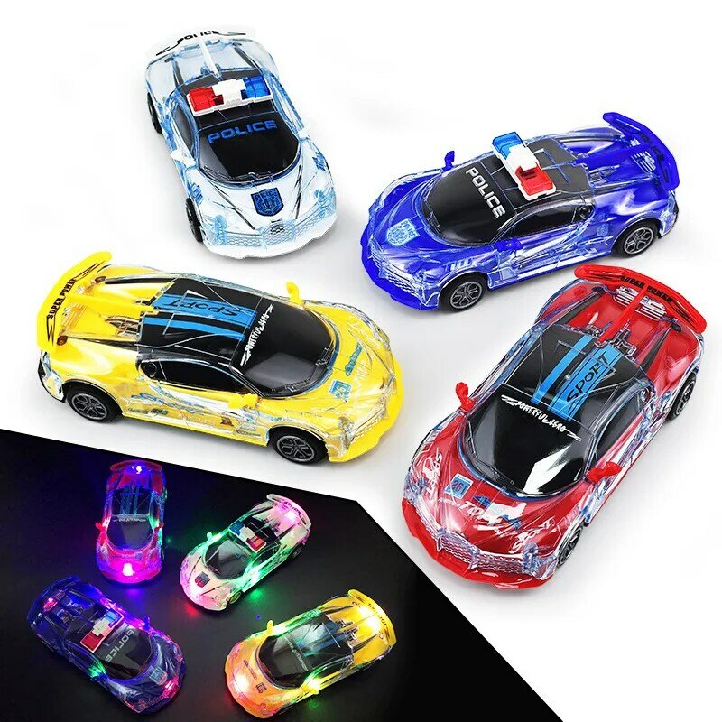 Nieuwe Lichtgevende Met Muziek Gimbal Auto Speelgoed Creatieve Simulatie Politie Auto Sportwagen Inertie Auto Speelgoed Model Jongens Verjaardag Speelgoed Speelgoed