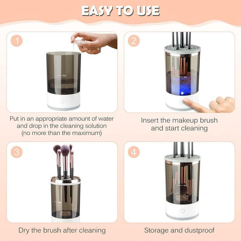 Women Eye Shadow Brush Cleaning Tool Portable Electric Makeup Brush Cleaner Machine Usb Charging Cosmetic Brush Automatic Wash