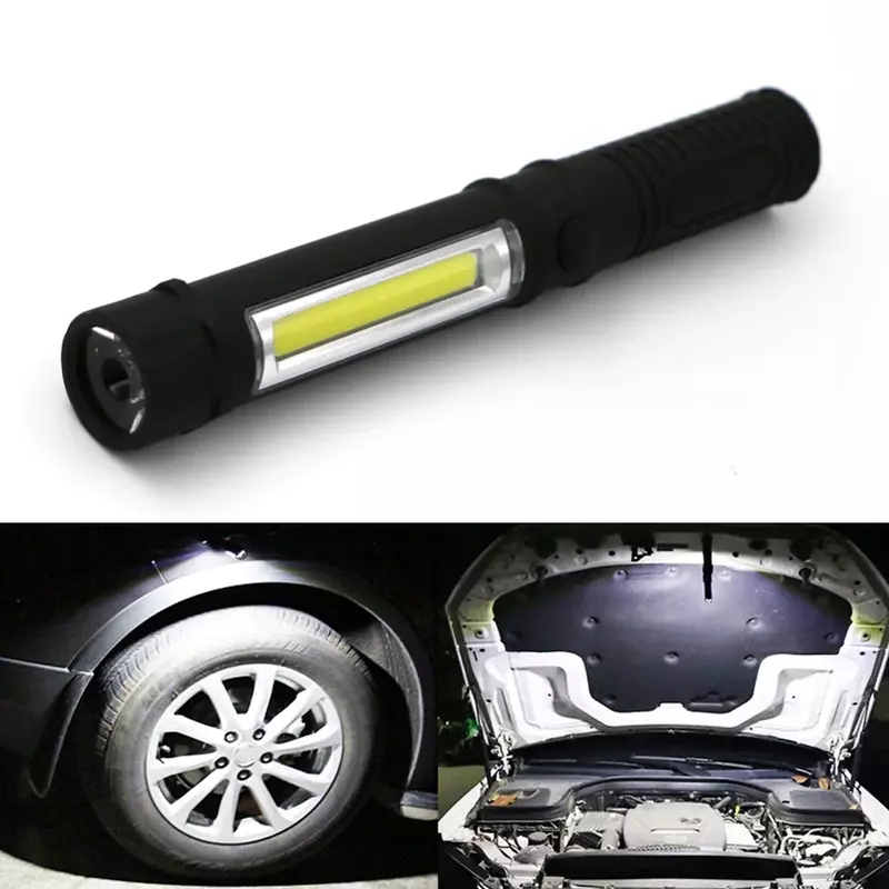 1X multifunzione COB LED portatile Mini penna luci da lavoro notturne ispezione Torche Base magnetica impermeabile utilizzato per il campeggio in bicicletta