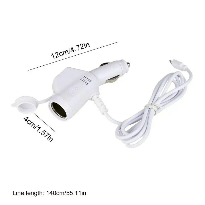 Multifuncional cabo de carregamento para carro, carregador do telefone do carro, porta USB dupla, prático, 3 em 1