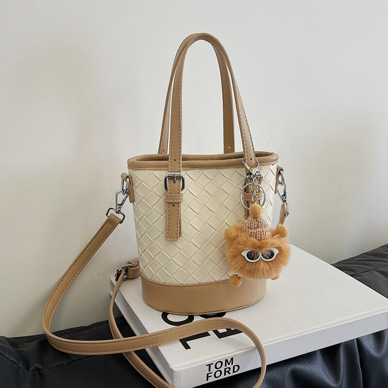 Süße Strick handtaschen für Frauen kawaii süße Umhängetaschen für Mädchen elegante Mode kleine Eimer Designer weibliche Pakete