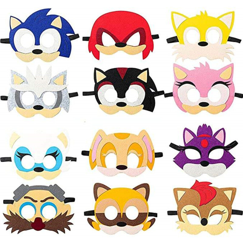 12pcs/set Creative Felt Kids Dress Up Mask Children Animal Eye Party Mask For Boys Girls Cartoon Cosplay Birthday Gifts