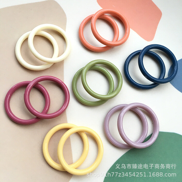 5Pcs Japanse Kleur Geometrische Cirkel Opengewerkte Cirkel Cirkel Frame Hars Accessoires Voor Diy Sieraden Maken