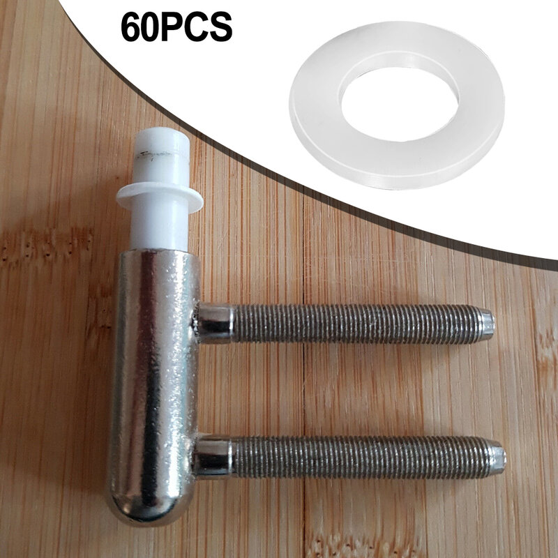 60 шт., белые пластиковые кольца для дверных шарниров 0,5-1,2