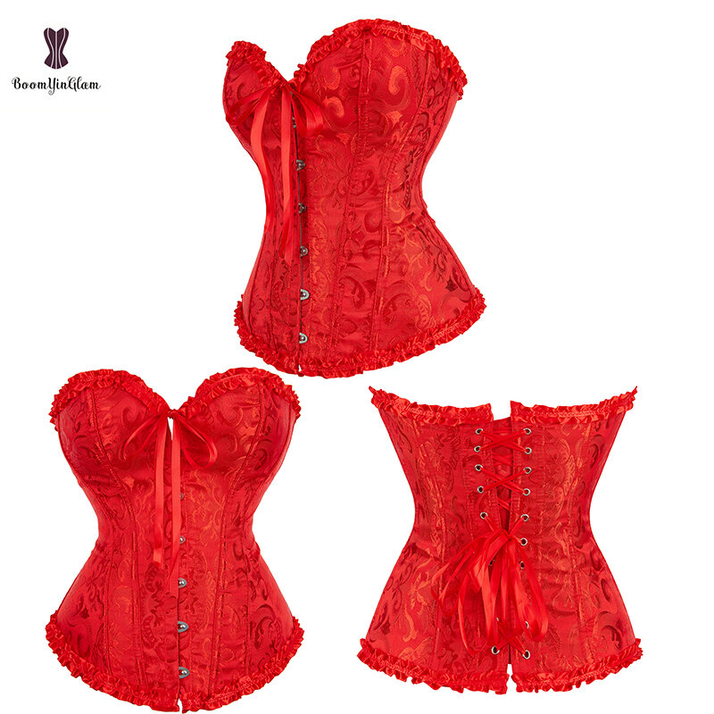 Costumi Shapewear per il corpo Lingerie Sexy donna corsetto pieghettato corsetti e bustini tagliati in pizzo taglia XS-6XL 810 #