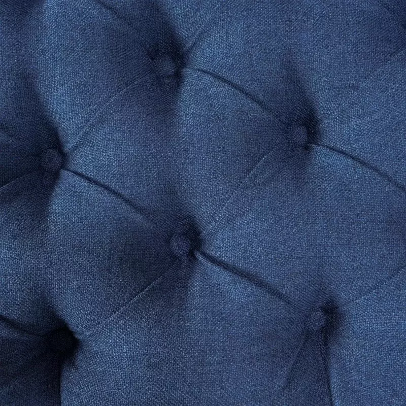 Michael cavaleiro-armazenamento de tecido Otomano, armazenamento Otomano, azul escuro, 17,75 "d x 51,5" w x 15,75 "h