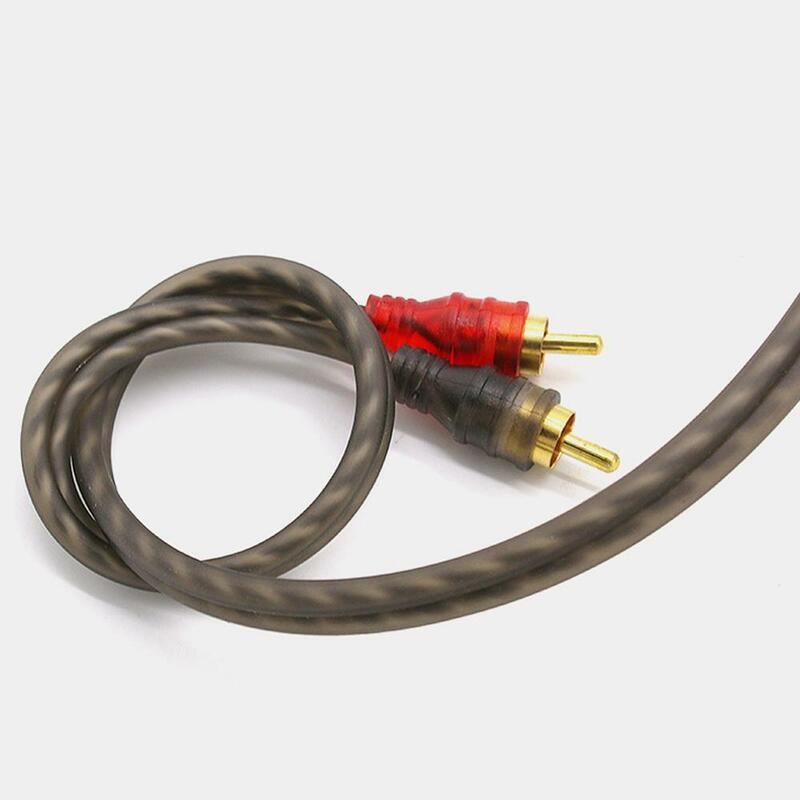 자동차 오디오 신호 케이블, 순수 구리 와이어, RCA 플러그, 오디오 코드, 전력 증폭기, PVC 케이블 라인, 자동차 오디오 시스템 액세서리, 0.5-5M