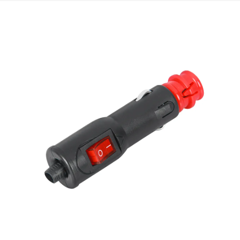 With LED Switch Car Cigarette Lighter Male Plug With Fuse 10A Protection 12V-24V Universal