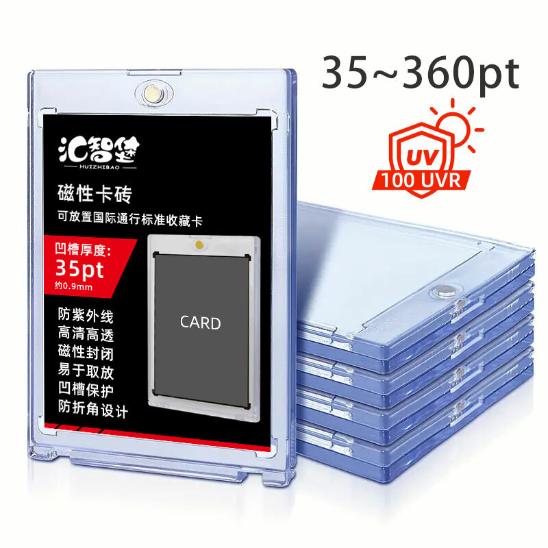 การ์ดแลก35pt 55pt 180pt 130pt แบบแม่เหล็ก260pt การ์ดการซื้อขาย TCG กระเป๋าเก็บบัตรสัมผัสหนึ่งชิ้น UV