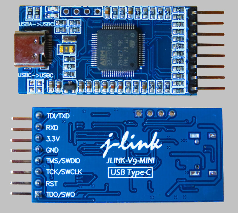 JLINK V9 Mini จำลอง J-Link Auto อัพเกรดเฟิร์มแวร์ประเภท C Debugger Type-C Mini V9
