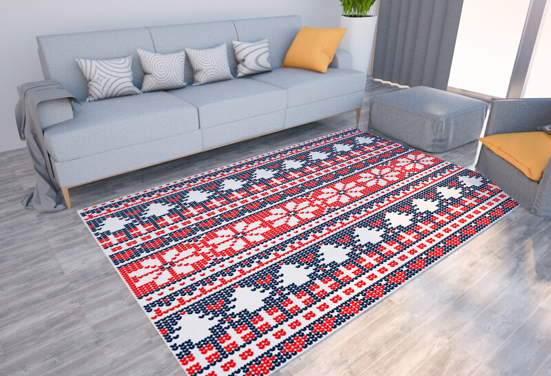 Wystrój domu dywan z geometrycznym nadrukiem artystyczny styl etniczny Sofa do salonu dekoracyjna mata podłogowa sypialnia pokój miękki dywan