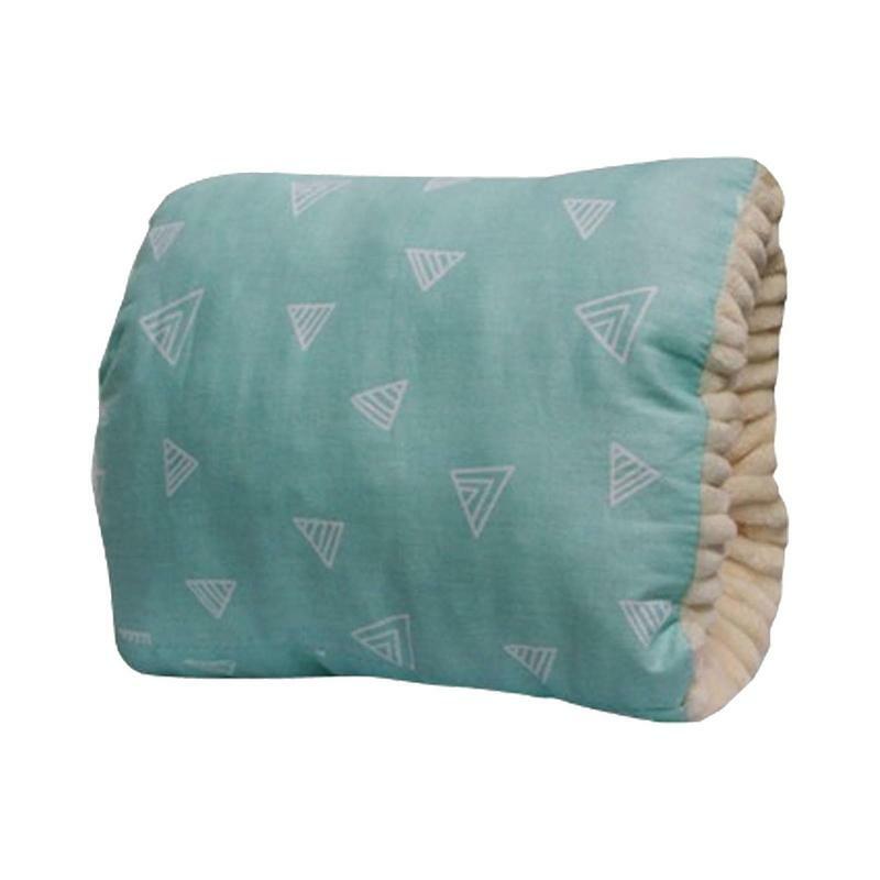 Almohada de cuna acogedora para recién nacido, soporte antisaliva para la cabeza, cómoda y suave, con orificio para el brazo, para alimentación de biberón