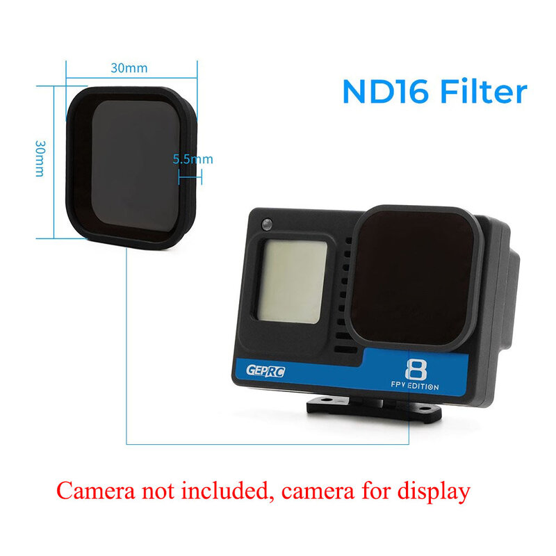 GEPRC filtro ND de vidrio para Dron FPV Naked Hero 8, accesorios de cámara, material ABS, peso ligero, ND8/ND16/ND32