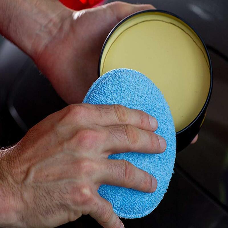 Microfibra polimento e enceramento esponja, bolo redondo, lavagem de carro e manutenção ferramentas, 5 in