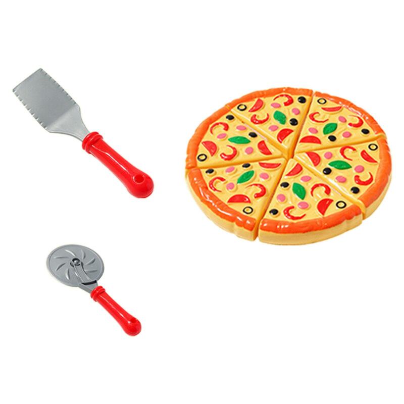 Kids Pizza Cutting Toy Simulation Plastic Pizza Dinette Child Toy Kitchen Pretend Play Food Cooking Kitchen Toys for Girls Kids