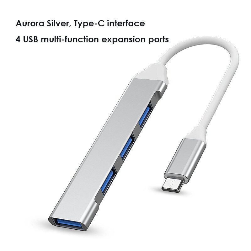 USB C HUB 3.0 Tipe C 3.1, aksesori komputer Laptop Hub Multi Splitter adaptor OTG Hub USB 1 ~ 5 buah