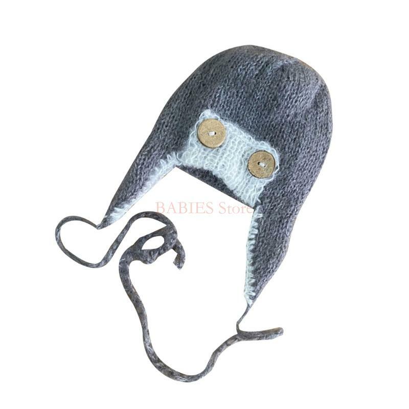 C9GB Милая шапка-пилот для новорожденных для запоминающихся детских фотосессий Мягкая и удобная шапка для младенцев на целый