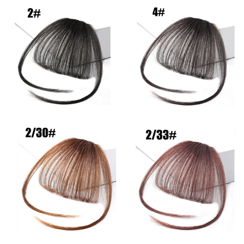 Fake Air Bangs Hair Clip In Hair Extensions Synthetic Hair Fake Bangs Heat Resistant Hairpieces For Women/Girls