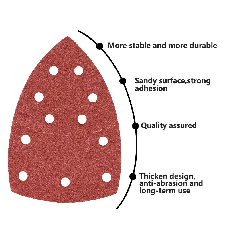 CMCP Sanding Paper Grit 40-2000 Aluminum Oxide Mouse Triangle Sanding Sheet for Orbital Sander Sandpaper Polishing Tool