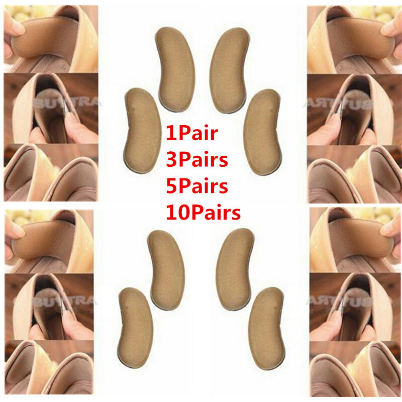 Velishy แผ่นเสริมส้นรองเท้า1-10คู่, แผ่นรองในรองเท้าผ้าแผ่นรองส้นเท้าด้านหลังแผ่นรองคอจับฟองน้ำหลังจากครึ่งหลาแผ่นหนาเหนียว