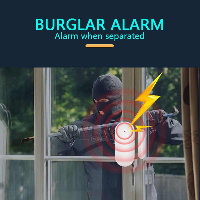 433mhz janela porta sensor sem fio em casa para o sistema de alarme pb68r detectar porta aberta/perto alerta detectores