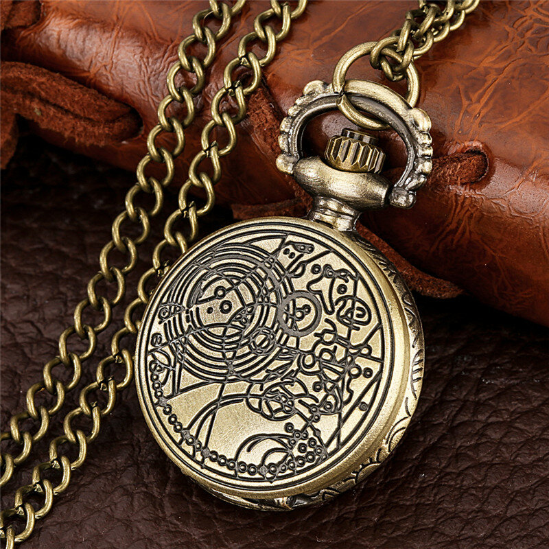 Old Fashion Retro Small Size Design Men Women Necklace Pocket Watch Quartz Movement Clock with Sweater Chain Collectable reloj