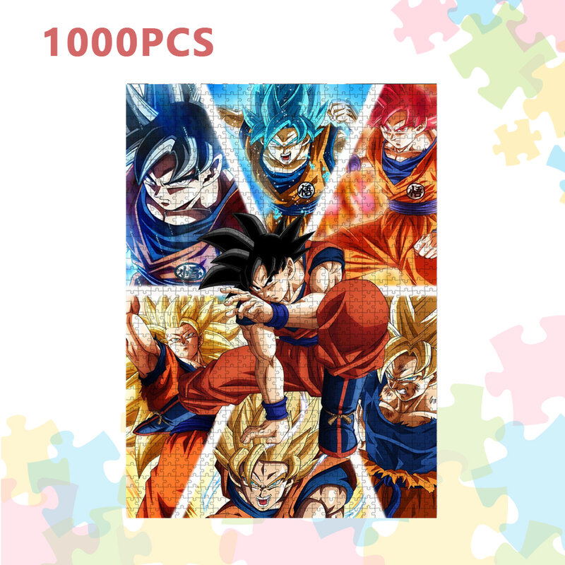 Bandai Dragon Ball Puzzle 300/500/1000 sztuk Puzzle Jigsaw kreatywne zdjęcia zabawki edukacyjne zabawa gra rodzinna dla dzieci dorośli