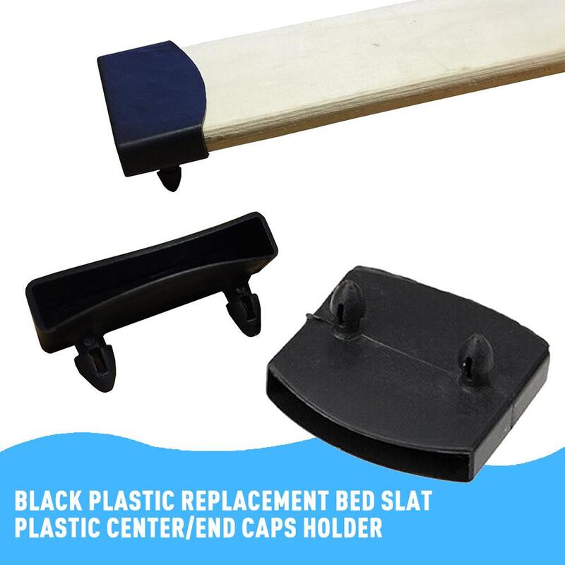 1pcs Black Plastic Square Replacement Sofa Bed Slat Centre End Durable Inner Rubber Sleeve Holders Caps Q3c0