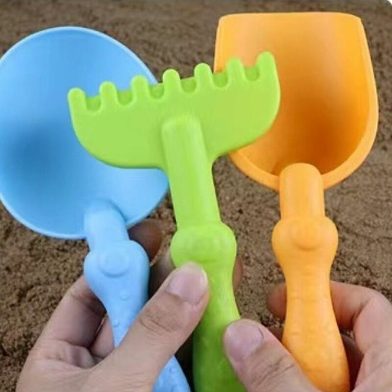 1 Set sekop pantai pasir bermain mainan pasir ember Pit alat ember portabel pantai bermain mainan ABS ringan pantai ember mainan anak