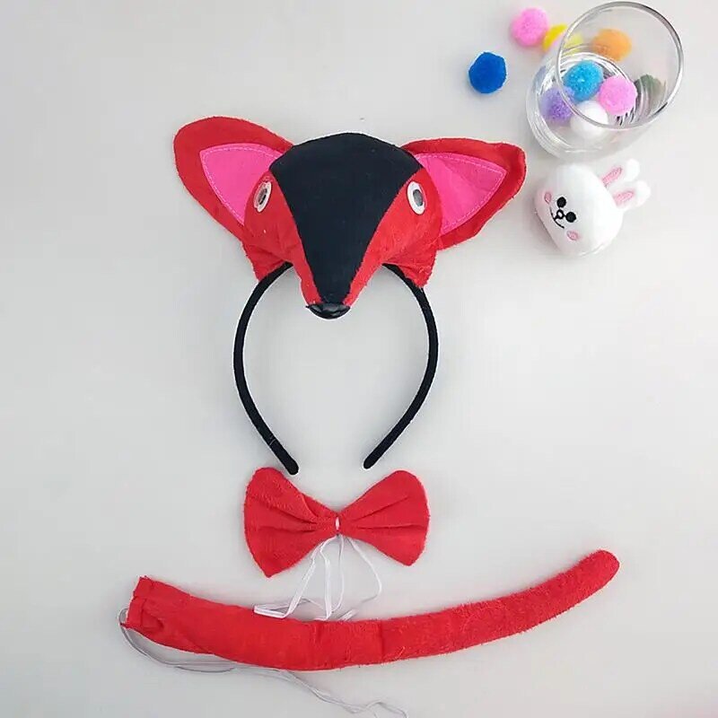 Furry Animal Foxs Ear Hair Hoops Party Cosplay Fur Hairband Girls Fashion Halloween Anime fasce copricapo accessori per capelli