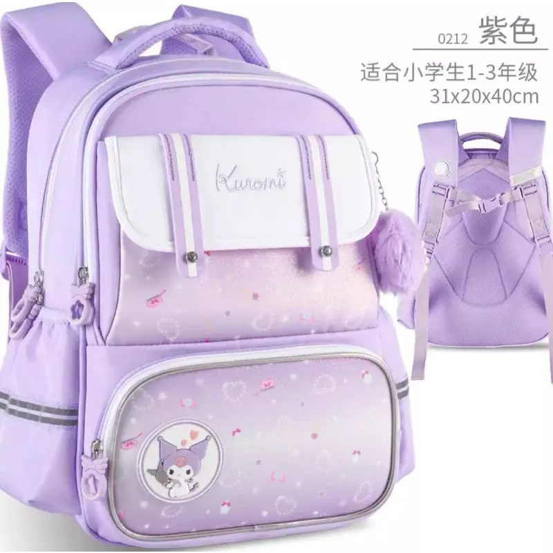 Sanrio New Clow M Student Schoolbag Cute Children Cartoon Lightweight Spine-Protective Large Capacity Backpack