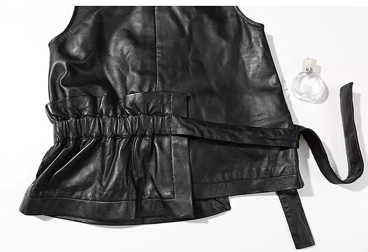 Tajiyane Real Leather Jacket Women Genuine Leather Jackets New Spring Leather Vest Sheepskin Coat Sleeveless Jaqueta De Couro