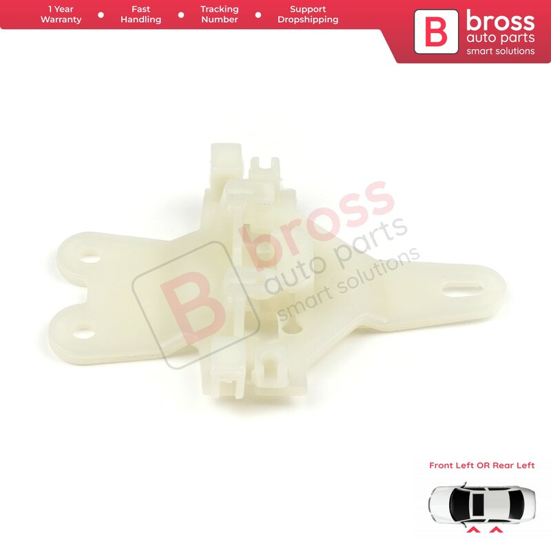 Bross BWR5146 Electrical Power Window Regulator Repair Clips Front or Rear Left Door for Nissan Terrano MK2 Ford Maverick W638