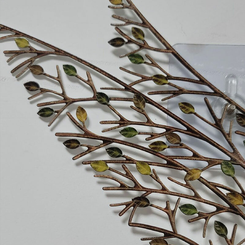 Modern Minimalista 3D Metal Hummingbird Branch Wall Sculpture, Iron Hollow Hanging Wall Art, Decoração da sala, 1Pc