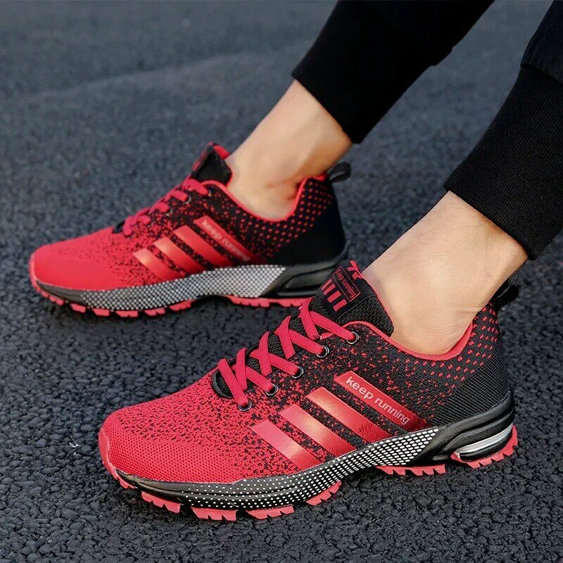 Loopschoenen Ademende Outdoor Sport Schoenen Lichtgewicht Lace-Up Sneakers Voor Vrouwen Comfortabele Atletische Mannen Training Footwear
