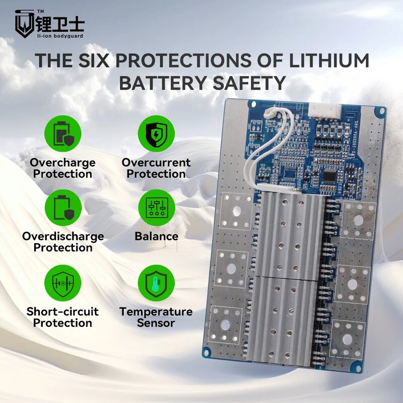 LWS-Lithium Ion Battery Management System para scooter elétrico inteligente, partida de carro, 4S-10S, 12V, 200A, 300A, 400A, BMS