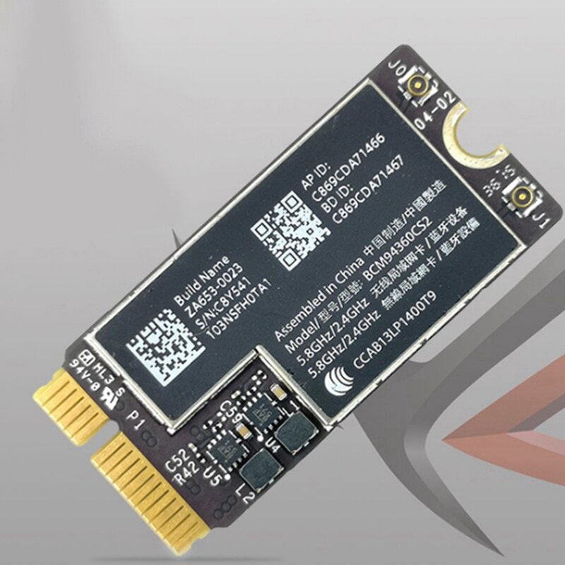 New BCM94360CS2 Wireless-AC WIFI Bluetooth BT 4.0 Airport 802.11Ac Card With MINI PCI-E Adapter