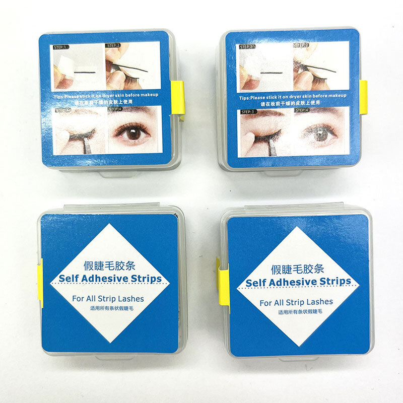 40 Pcs/Box Reusable Self-Adhesive Glue-Free Eyelash Glue Strip False Eyelashes Extension No Glue Eyelashes Hypoallergenic