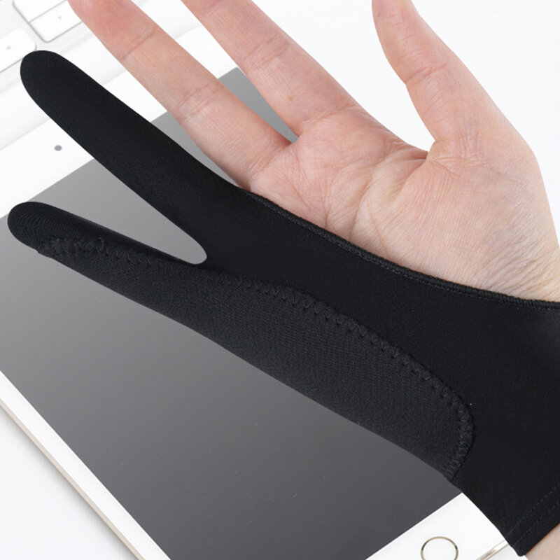 1 Stück Zeichen handschuhe Tablet Touch Artist Handschuhe schützen Bildschirm handschuhe mit zwei Finger-Skizzen handschuhen für iPad Air Pro